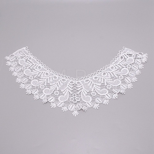 Milk Silk Embroidered Floral Lace Collar DIY-WH0260-09A-1