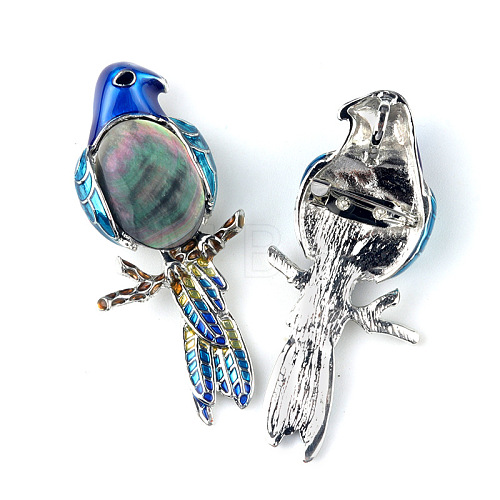 Parrot on the Branch Brooches PW-WG94600-10-1