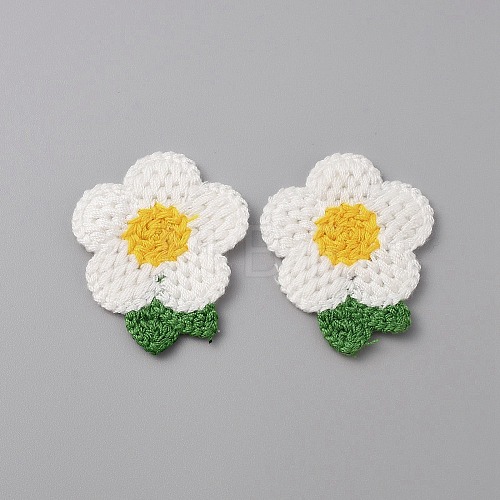 Crochet Flower Appliques DIY-WH0502-05F-1