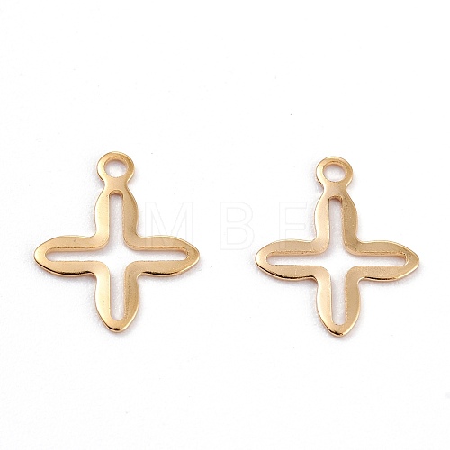 201 Stainless Steel Tiny Cross Charms STAS-C017-14G-1