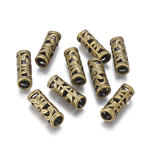 Tibetan Style Hollow Tube Beads MLF10482Y-NF-1