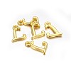 Golden Plated Alloy Letter Pendants X-PALLOY-J718-01G-L-2