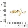 Mother's Day Brass Micro Pave Cubic Zirconia Connector Charms CU-CBAC7ED-01D-G-3