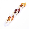Imitation Gemstone Style Handmade Acrylic Curb Chains AJEW-JB00534-02-3