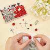 Religion and Rose Beads Necklace DIY Making Kit DIY-FH0004-05-5