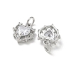SHEGRACE Valentine's Day Brass Clear Cubic Zirconia Charms XGRQ4G760-688P-2