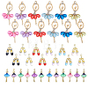 36Pcs 18 Styles Alloy Enamel Pendants FIND-GA0008-51-1