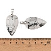 Natural Howlite Pendants G-H359-04P-07-2