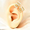 Brass Cuff Earrings EJEW-C186-08G-3