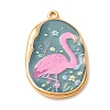 Printed 304 Stainless Steel Enamel Pendants SA-CBAB1B6-03G-03-1