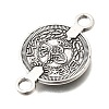 Tibetan Style Alloy Coin Links Connector Charms FIND-D042-13AS-2