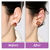 12Pcs Brass Ear Nuts KK-BBC0016-30G-5
