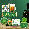 Saint Patrick's Day Wooden Tiered Tray Decor Set ODIS-WH0062-01-7