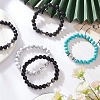 5Pcs 5 Style Natural & Synthetic Mixed Gemstone & Alloy Beaded Stretch Bracelets Set for Women BJEW-FI0001-01-7