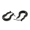 Ion Plating(IP) 304 Stainless Steel Twist Oval Hoop Earrings for Women EJEW-G293-07EB-2