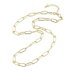 Brass Paperclip Chain Necklaces NJEW-A042-17G-04-2