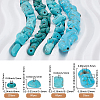 280Pcs 4 Styles Dyed Natural Magnesite and Synthetic Turquoise Beads G-SC0003-86-2