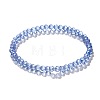 4mm Prism Faceted Rondelle Glass Beaded Stretch Bracelets for Women EH2213-4-1