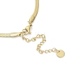 304 Stainless Steel Herringbone Chain Flower Pendant Necklaces for Women NJEW-C055-02G-3