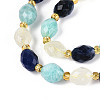Natural Sodalite & Flower Amazonite & Lemon Quartz Beads Strands G-N358-04A-07-4