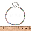 304 Stainless Steel Rhinestone Cup Chain Bracelets for Women BJEW-G753-01P-01-5