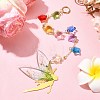 Brass & Transparent Epoxy Resin Fairy Pendant Decoration HJEW-JM02635-01-2