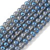 Transparent Electroplate Glass Beads Strands GLAA-T032-T4mm-C03-1