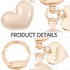 1Pc Imitation Leather Heart Keychain KEYC-CL0001-14C-5