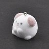 Flocky Resin Pendants FIND-A061-02I-3