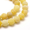 Frosted Natural Agate Beads Strands G-F367-6mm-11-5