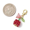 Fruit & Flowers Glass Seed Beads Pendant Decorations HJEW-MZ00407-02-3