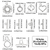 10 Sets 5 Styles 304 Stainless Steel Toggle Clasps STAS-CA0001-75-2