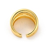 Rack Plating Brass Grooved Open Cuff Rings RJEW-K249-06G-3