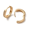 Brass Micro Pave Cubic Zirconia Hoop Earrings EJEW-C073-37KCG-2