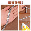 Rectangle Plastic Beaded Trimming DIY-WH0656-36A-4