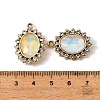 UV Plating Alloy Glass Pendants FIND-K032-41G-3