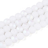 Frosted Opaque Glass Beads Strands GLAA-T032-P6mm-MBB02-2