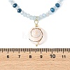 Summer Beach Natural Shiva Eye Shell Pendant Necklaces NJEW-JN06585-4