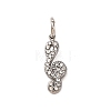 304 Stainless Steel Rhinestone Pendants RB-CBA1537-04P-1