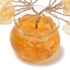 Natural Yellow Quartz Chips Tree of Life Decorations DJEW-Z007-02O-3