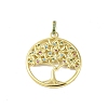 Brass Micro Pave Cubic Zirconia Pendants KK-E111-11G-1