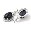 Synthetic Blue Goldstone Oval Pendants G-NH0025-15P-04-2