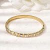 304 Stainless Steel Glass Hinged Bangles for Women BJEW-B168-14G-1