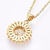 304 Stainless Steel Initial Pendant Necklaces X-NJEW-H486-30G-K-2