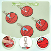 Printed Acrylic & Alloy Enamel Pendant Keychain KEYC-AB00047-4