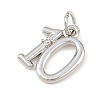 Brass Micro Pave Clear Cubic Zirconia Charms KK-P339-27P-10-2