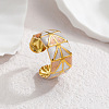 304 Stainless Steel Enamel Cuff Open Rings WG35DFF-17-1
