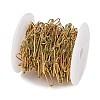 304 Stainless Steel Enamel Dapped Chain Oval Link Chains CHS-K021-15G-11-2