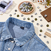 80Pcs 20 Styles 1-Hole Zinc Alloy Shank Buttons BUTT-PH0001-70-3