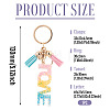 Alloy & Resin Tassel Keychains AJEW-TADJ0001-18A-3